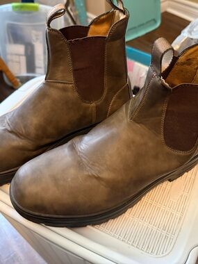 Men's Brown Leather Chelsea Boots - Slip-On Comfort